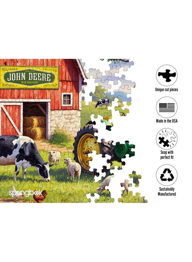 Springbok Country Morning 500 Piece Jigsaw Puzzle for Adults - John Deere Tractor - Poster Now Included - Unique Cut Pieces - Made in USA - Image 5