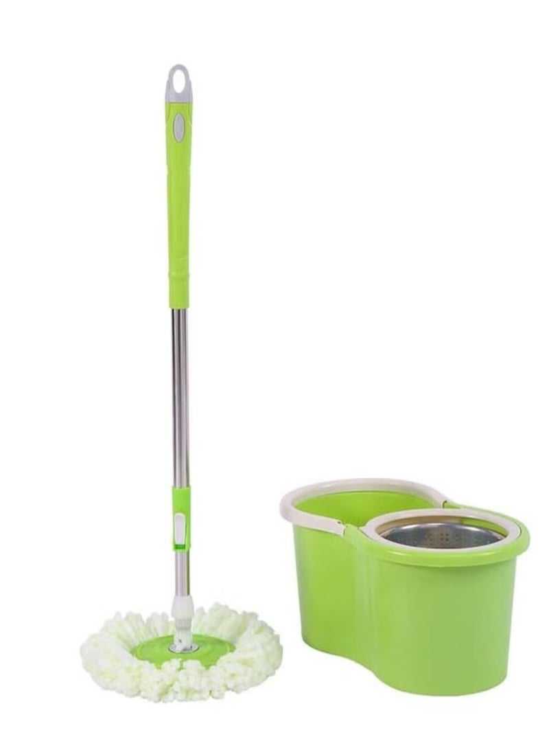 360 Spin Mop Bucket Set Home Tool Home Improvement Cleaning Floor Home - Green - Image 3