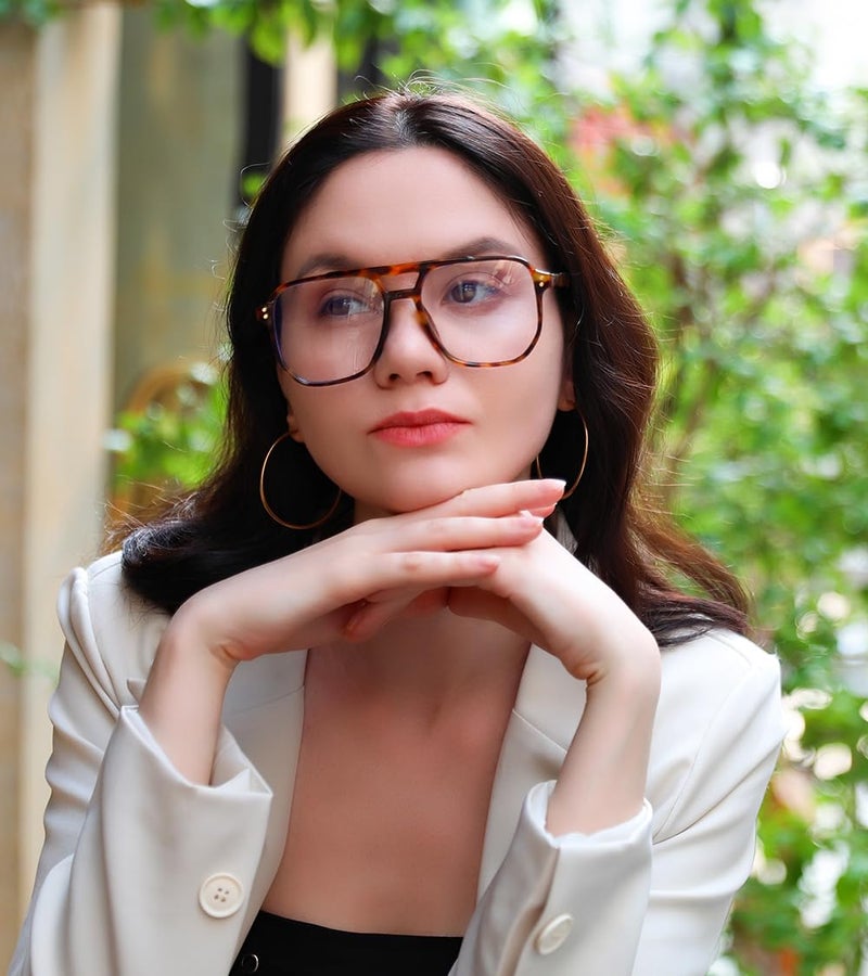FEISEDY نظارات فيسيدي 2 حزمة لحجب الضوء الأزرق، نظارات مزيفة، نظارات كمبيوتر شفافة، إطار طيار خفيف الوزن، نظارات كبيرة B2866 - Image 4