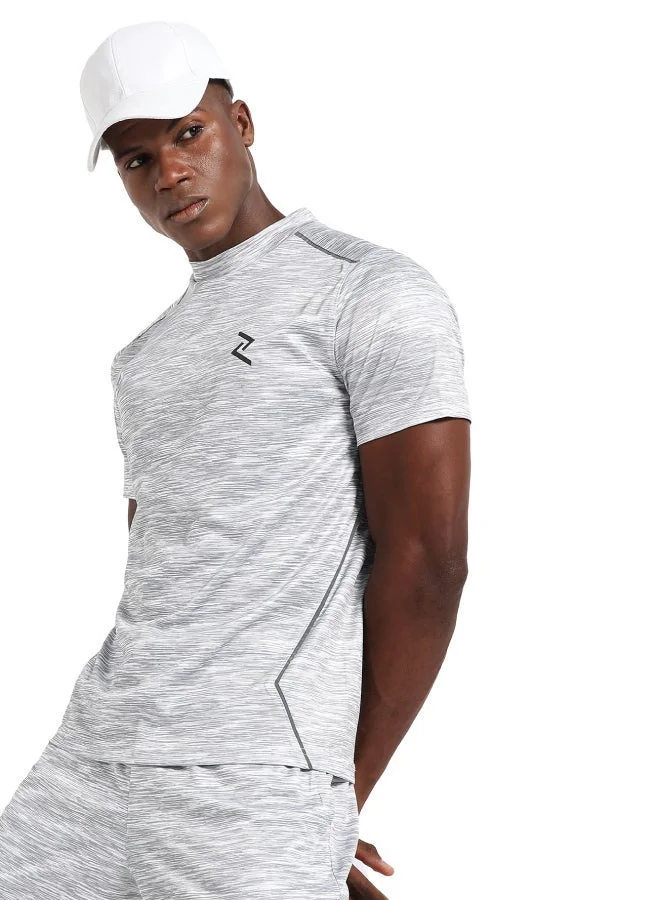 زيسي تيشيرت رجالي برقبة عالية وأكمام قصيرة