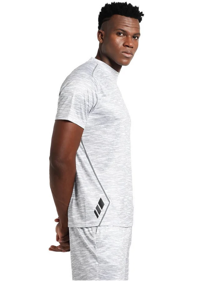 زيسي تيشيرت رجالي برقبة عالية وأكمام قصيرة