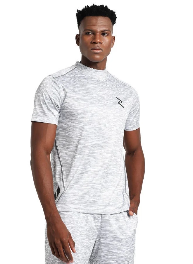 زيسي تيشيرت رجالي برقبة عالية وأكمام قصيرة