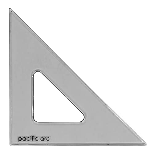 Pacific Arc's Scholastic Triangle - 4 inch - Smoke - 40/90 Angle - Polystyrene - Inking Edge - Technical Drawing Tools, Drafting, Architect and Engineering. - Image 1