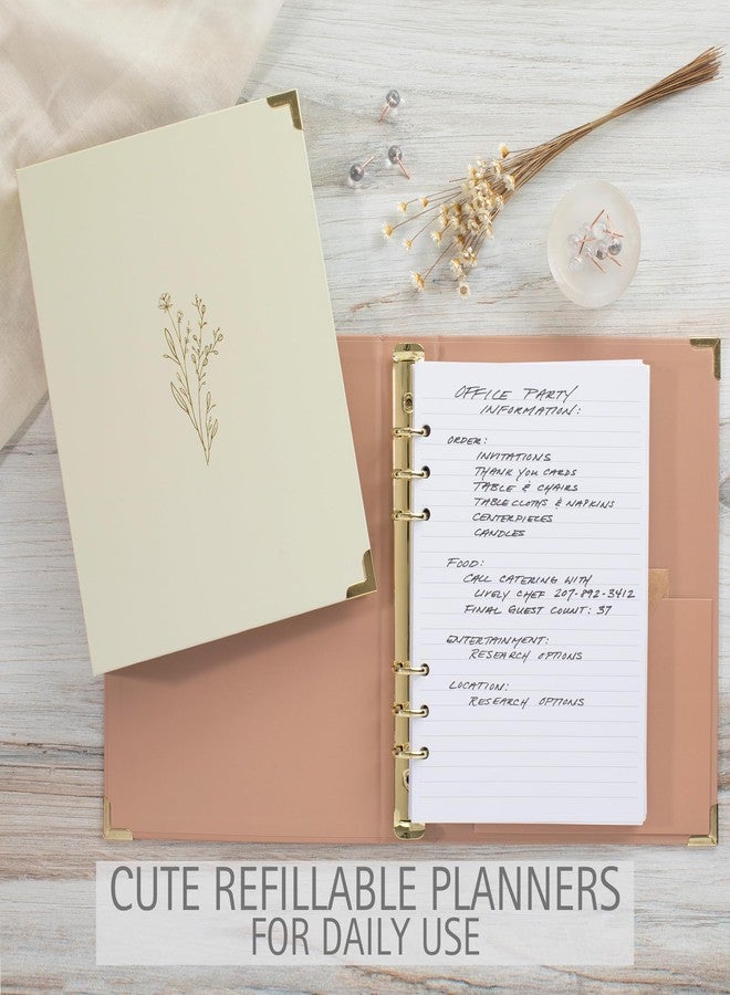 ZICOTO Aesthetic 6 Ring A5 Binder Set of 2 - The Perfect Small 0.75 Inch Planner Binder for Journaling or Collections - Refillable Notebook Holder with Pocket - Image 3