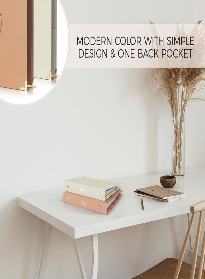 ZICOTO Aesthetic 6 Ring A5 Binder Set of 2 - The Perfect Small 0.75 Inch Planner Binder for Journaling or Collections - Refillable Notebook Holder with Pocket - Image 5