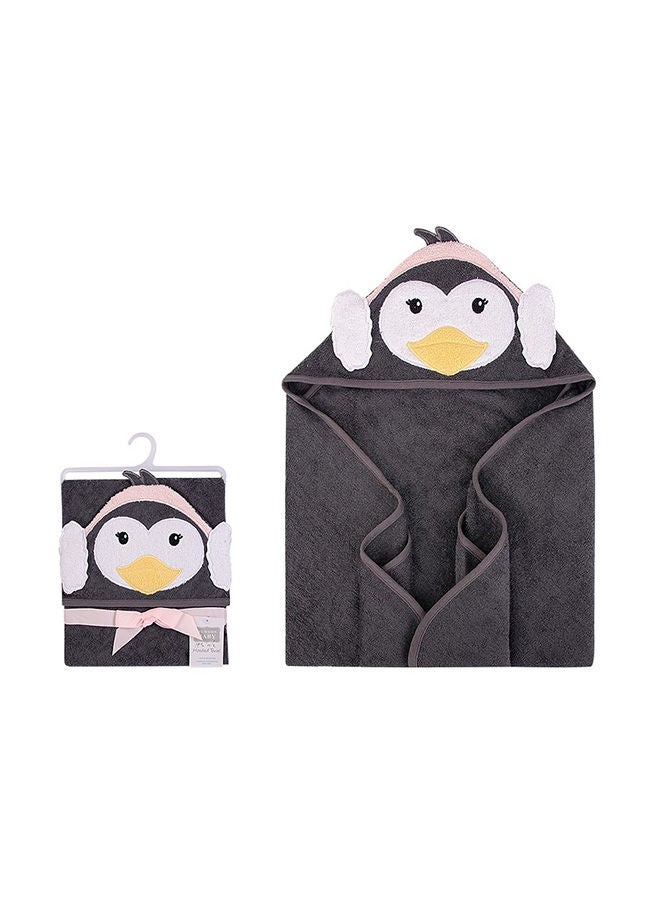 hudson baby Animal Hooded Towel Woven Terry - Penguin - Image 1