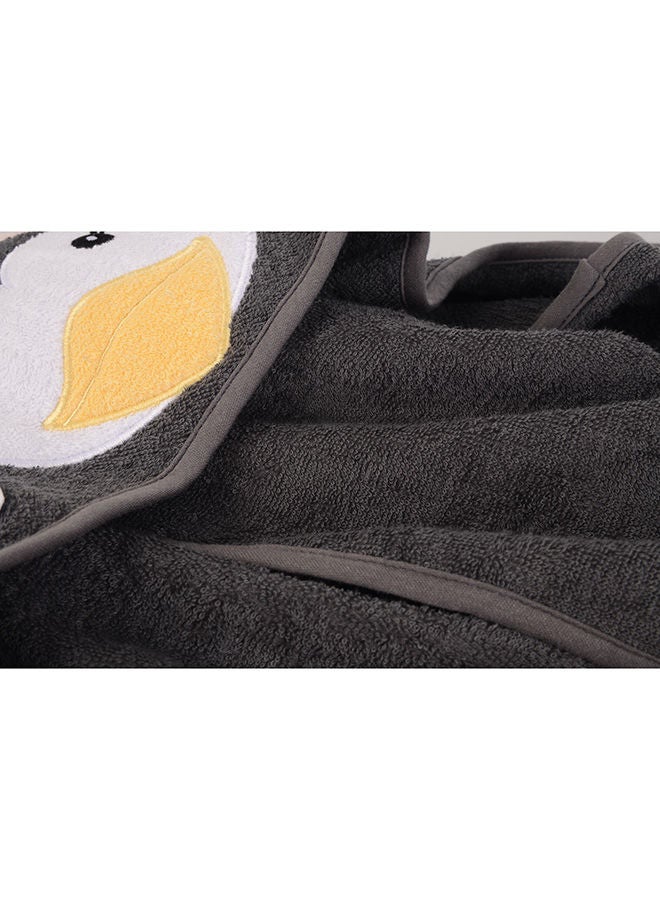 hudson baby Animal Hooded Towel Woven Terry - Penguin - Image 5