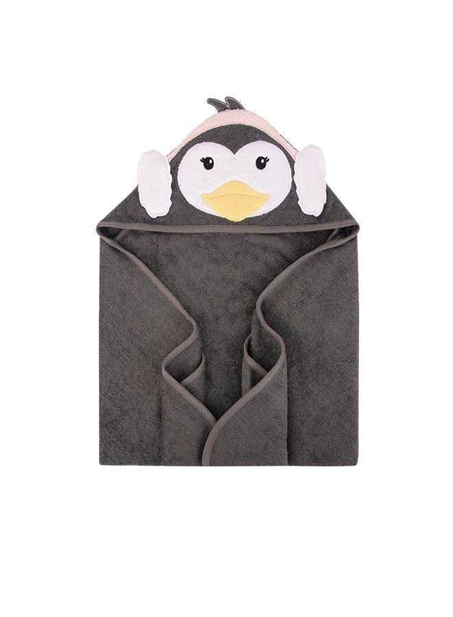 hudson baby Animal Hooded Towel Woven Terry - Penguin - Image 4