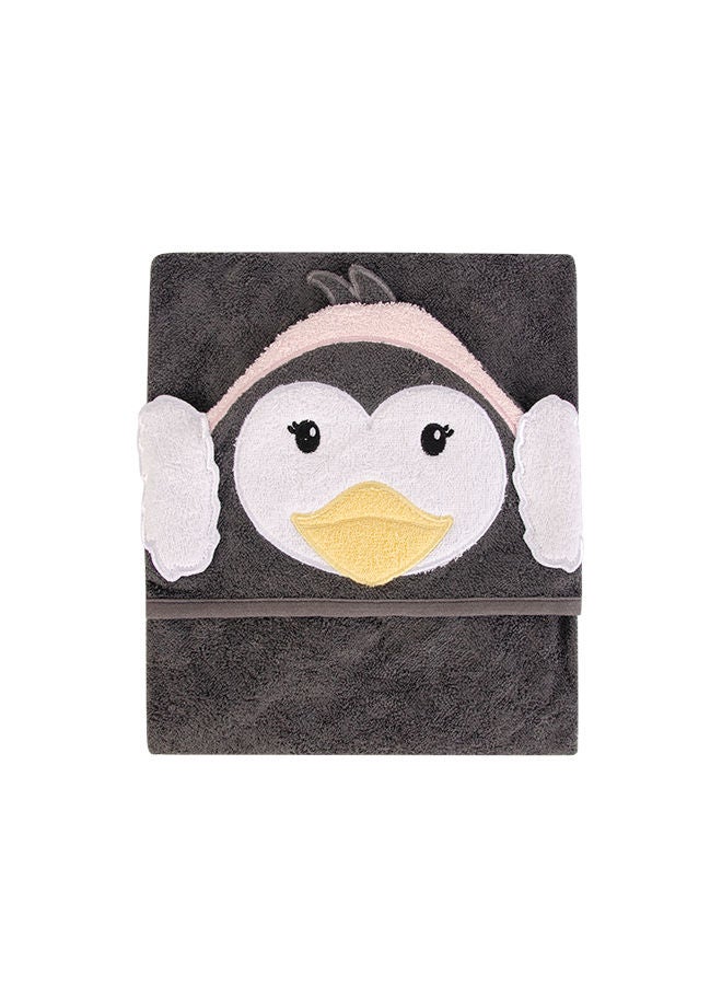 hudson baby Animal Hooded Towel Woven Terry - Penguin - Image 3