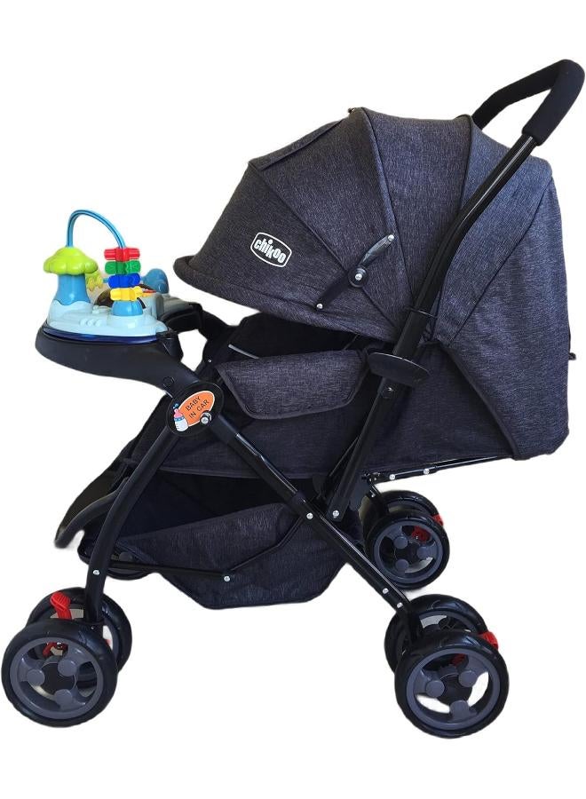 Chicco Multicolor Baby Stroller with Stands and Umbrella - Image 2