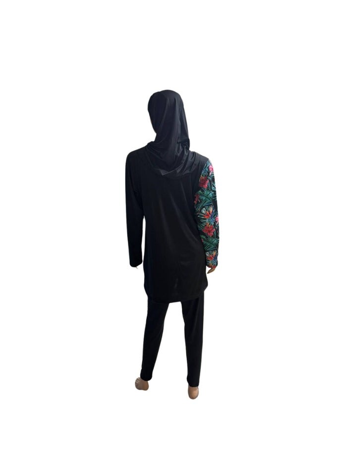 Women Modest Waterproof Swimwear Burkini with Full Cover Hijab Long Sleeves Swimsuit 3pcs Islamic Burkinis Wear Bathing Suit with Arum lily Flower Print. - pzsku/Z7841ECBE9D72AD1D17D1Z/45/_/1715604304/e6d8f0b1-2962-4a4b-bdba-e30b3e6d161e