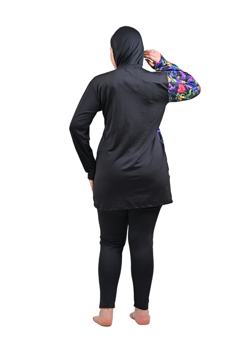 Women Modest Waterproof Swimwear Burkini with Full Cover Hijab Long Sleeves Swimsuit 3pcs Islamic Burkinis Wear Bathing Suit with Arum lily Flower Print. - pzsku/Z7841ECBE9D72AD1D17D1Z/45/_/1715604305/f66fd25c-2d97-4889-ac86-5af12f8a10ae