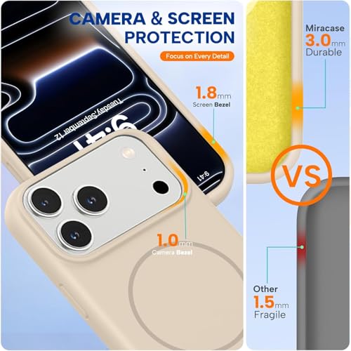 mobistyle Magnetic Silicone Back Cover for iPhone 17 Pro Max 6.9-Inch, Compatible with Mag-Safe, Silky Soft Touch, Shock Absorbing Phone Cover Case with Camera Lens Protection (Pink) - Image 3