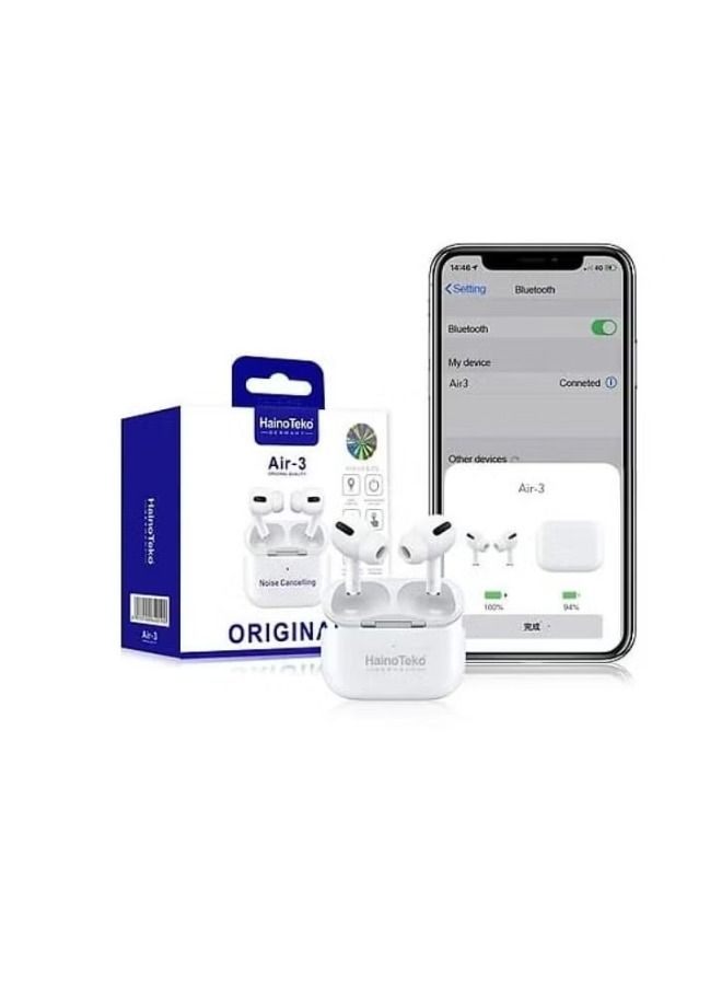 Haino Teko AIR 3 Wireless Earbuds White - Image 2