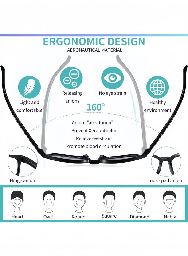 Kids Blue Light Blocking Glasses Anti-Glare Anti-UV Mobile TV Silicone Glasses for Boys Girls 3-12 Years Old Children's Blue Light Blocking Glasses Black - Image 5