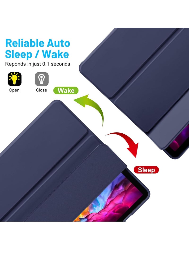 ميجوفاست جراب Samsung Galaxy Tab S10Fe /S9Fe مع حامل قلم S، جراب واقٍ ذكي بحامل ثلاثي الطيات مع ظهر ناعم من مادة TPU، غطاء بخاصية السكون/التنشيط التلقائي لجراب Samsung Galaxy Tab S10 Fe /S9Fe، أزرق - Image 3