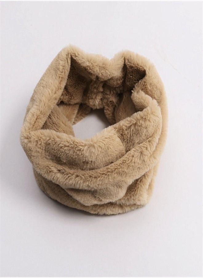 Loquat - Solid Warm Fur Pullover Scarf - Image 1