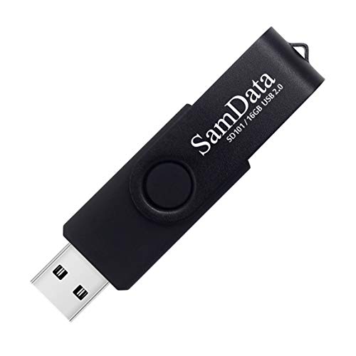 SamData 16GB USB Flash Drives 2 Pack 16GB Thumb Drives Memory Stick Jump Drive with LED Light for Storage and Backup (2 Colors: Black Blue) - Image 2