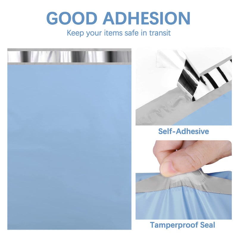 Metronic Poly Mailers Bags 14.5x19 100 Pcs | Medium Shipping Bags for Clothes | Large Mailers Poly Bags, Shipping Envelopes, Mailing Bags for Small Business with Strong Adhesive Blue - Image 3