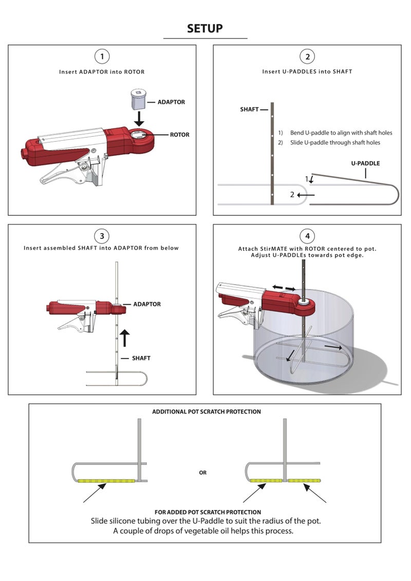 STIRMATE ملحق StirMATE OMNI-XL من الفولاذ المقاوم للصدأ للخلاط لقدر يصل إلى 5 جالون. - Image 5
