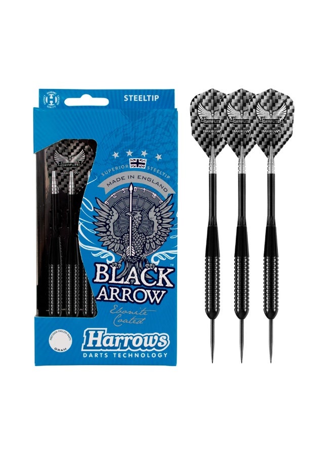 Harrows Black Arrow B102 / ED106 24g Steel Tip Dart Set – Precision Balanced Darts for Enhanced Accuracy, Control & Performance - Image 1