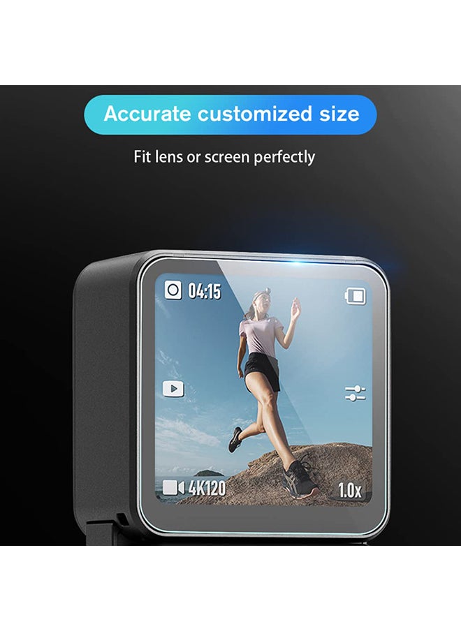O Ozone - (2 Set) Tempered Glass Screen Protector for DJI Action 2 Dual-Screen Combo + Lens Protector Action Camera Accessories-Clear - Image 1