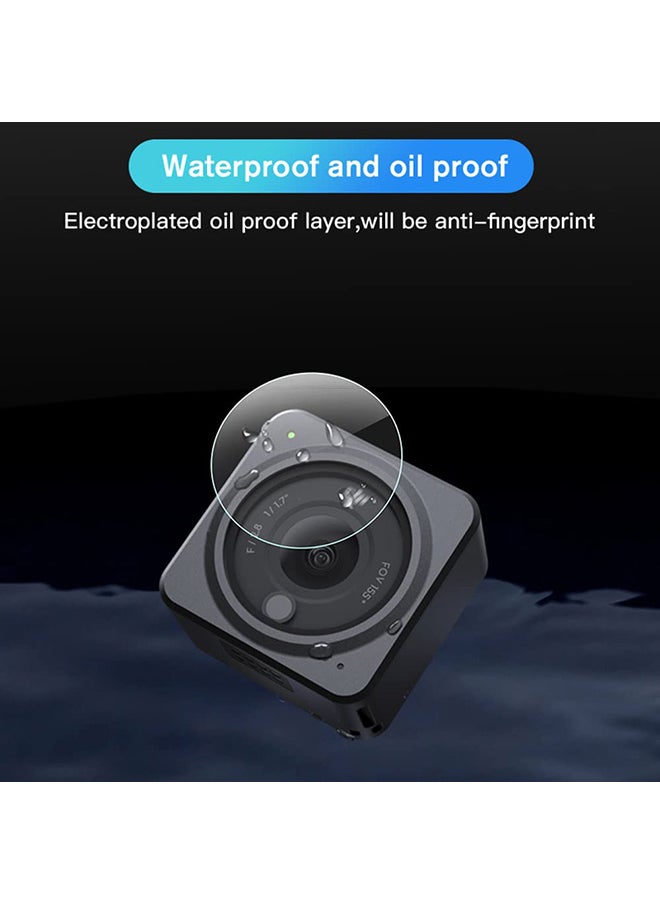 O Ozone - (2 Set) Tempered Glass Screen Protector for DJI Action 2 Dual-Screen Combo + Lens Protector Action Camera Accessories-Clear - Image 1