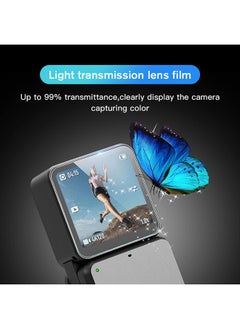 O Ozone (2 Set) Tempered Glass Screen Protector for DJI Action 2 Dual-Screen Combo + Lens Protector Action Camera Accessories-Clear  - Image 2