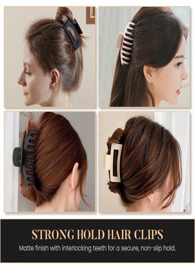 Merdia 8 Pcs Women's Non Slip Strong Hold Hair Claw Clips - Thick Hair Accessories for Girls & Large Barrettes - Image 4