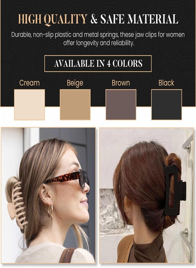 Merdia 8 Pcs Women's Non Slip Strong Hold Hair Claw Clips - Thick Hair Accessories for Girls & Large Barrettes - Image 5