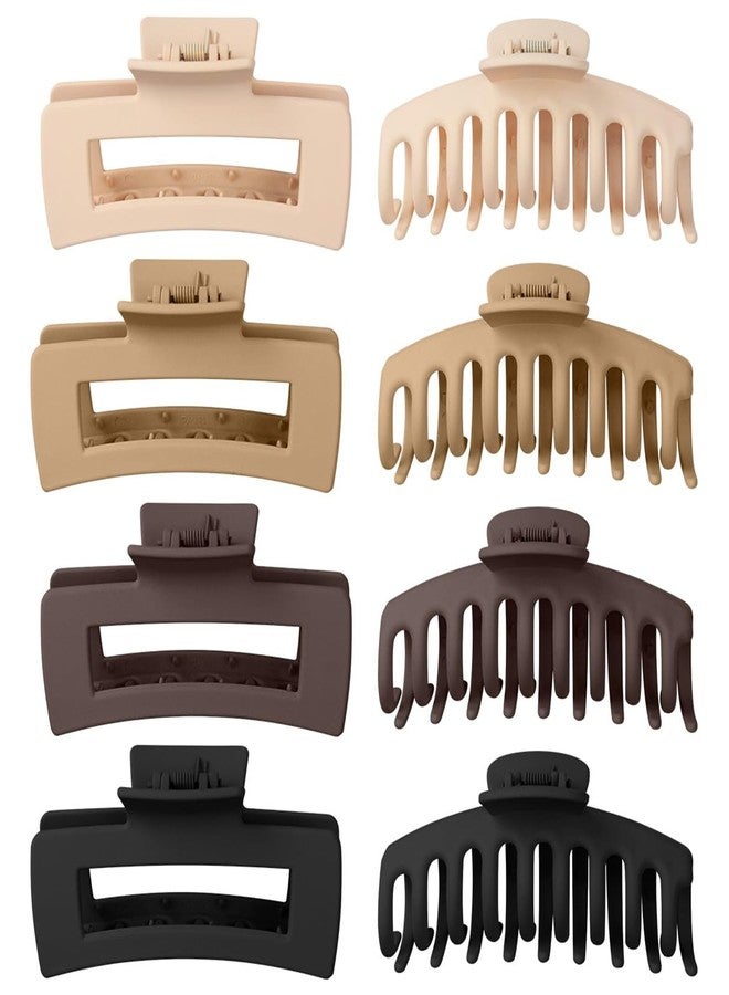 Merdia 8 Pcs Women's Non Slip Strong Hold Hair Claw Clips - Thick Hair Accessories for Girls & Large Barrettes - Image 1