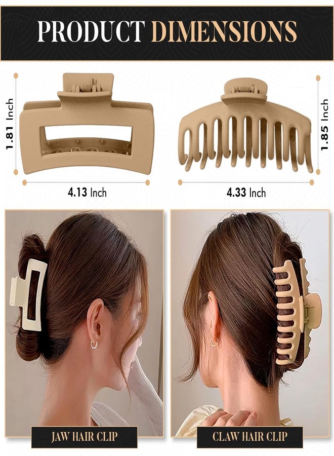 Merdia 8 Pcs Women's Non Slip Strong Hold Hair Claw Clips - Thick Hair Accessories for Girls & Large Barrettes - Image 3