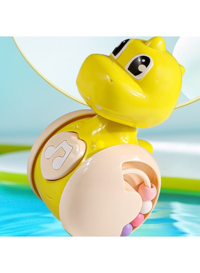 Sliding Deer Tumbler Baby 3-6-12 Months Baby Soothing Early Education Educational Toys For Children Aged 0-1-3-Color:Yellow Dinosaur Sliding Tumbler  - Image 1