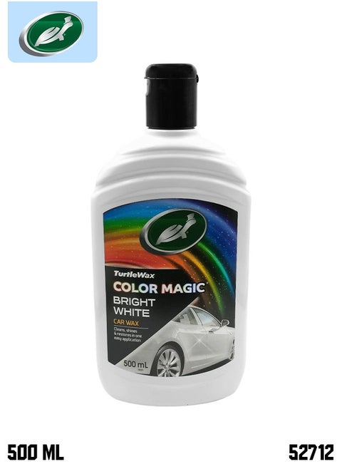 500ml Turtle Wax Color Magic Bright White  Wax  Cleans Shines Restores Dynamic Color Boost