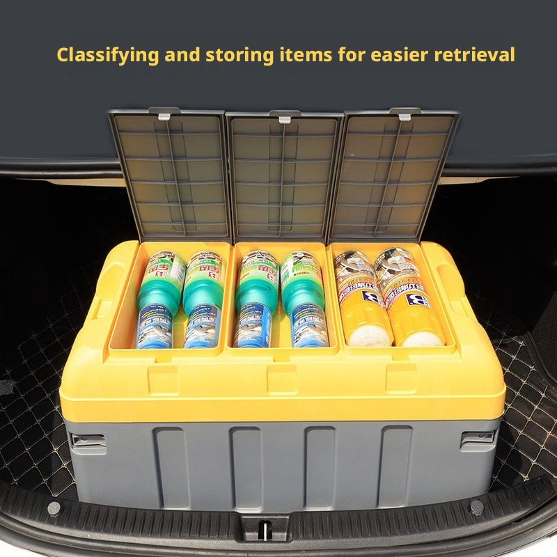 Foldable Car Trunk Storage Box, 70L, PP Material - Image 1
