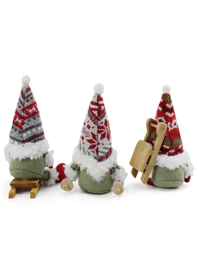 Cross Border Decorations Dwarfs Resin Face Goblin Doll Doll Sled Ski Gnome Gift-Color:Take The Ski Stick 8*9*17cm - Image 4