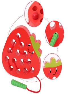 GEMEM Wooden Lacing Threading Toys Fine Motor Skill Toys for 3 Year Old Educational and Learning Montessori Toddler Travel Toy 1 Strawberry and 1 Dog - pzsku/Z78427678D23C5F43609CZ/45/_/1686915422/6c306f96-89fe-4ac6-94f8-00811ad9f726