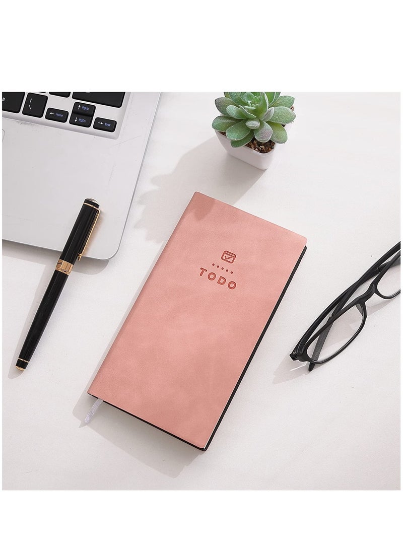 Generic - Pocket To Do List Notebook Set 2 Pcs 196 Pages Soft Leather Checklists Perfect for Students Daily Planning Sky Blue Pink - Image 1