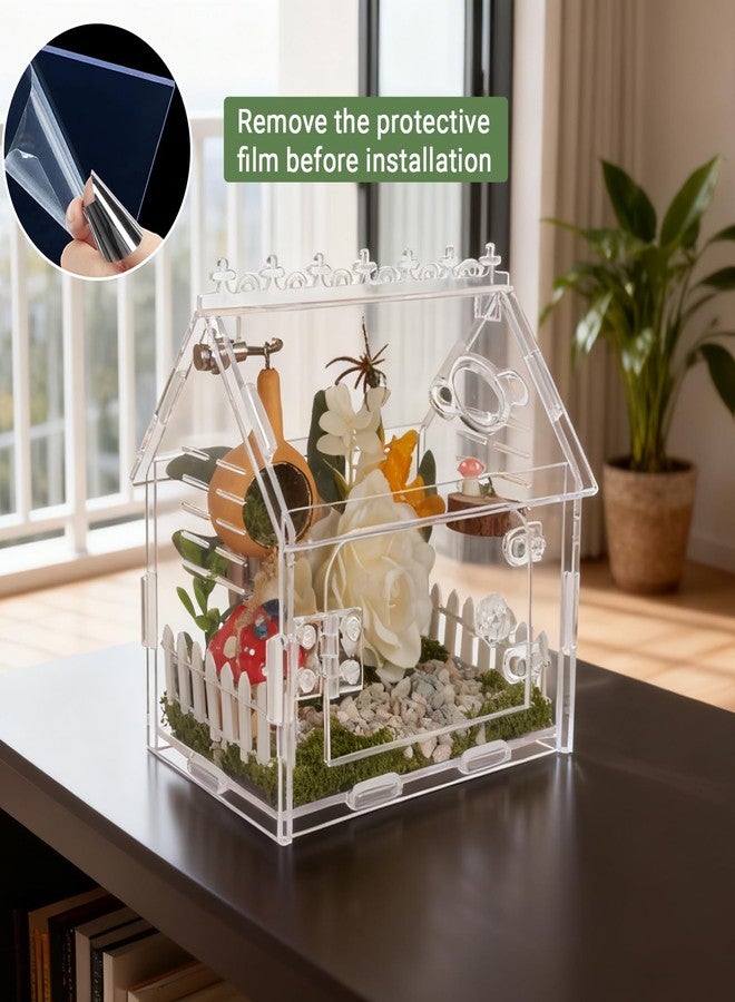 WEIKEJINA Magnetic Acrylic Spider Enclosure Kit - 5.9"x3.9"x5.1" Escape-Proof Terrarium for Jumping Spiders, Tarantulas & Mantis with Secure Magnetic Door & Ventilation - Image 3