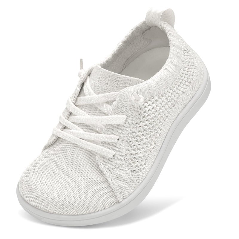LeIsfIt Toddler Shoes Boys Girls Wide Barefoot Sneakers Kids Zero Drop Minimalist Sneakers Slip on Tennis Shoes White 13 Little Kid - Image 1