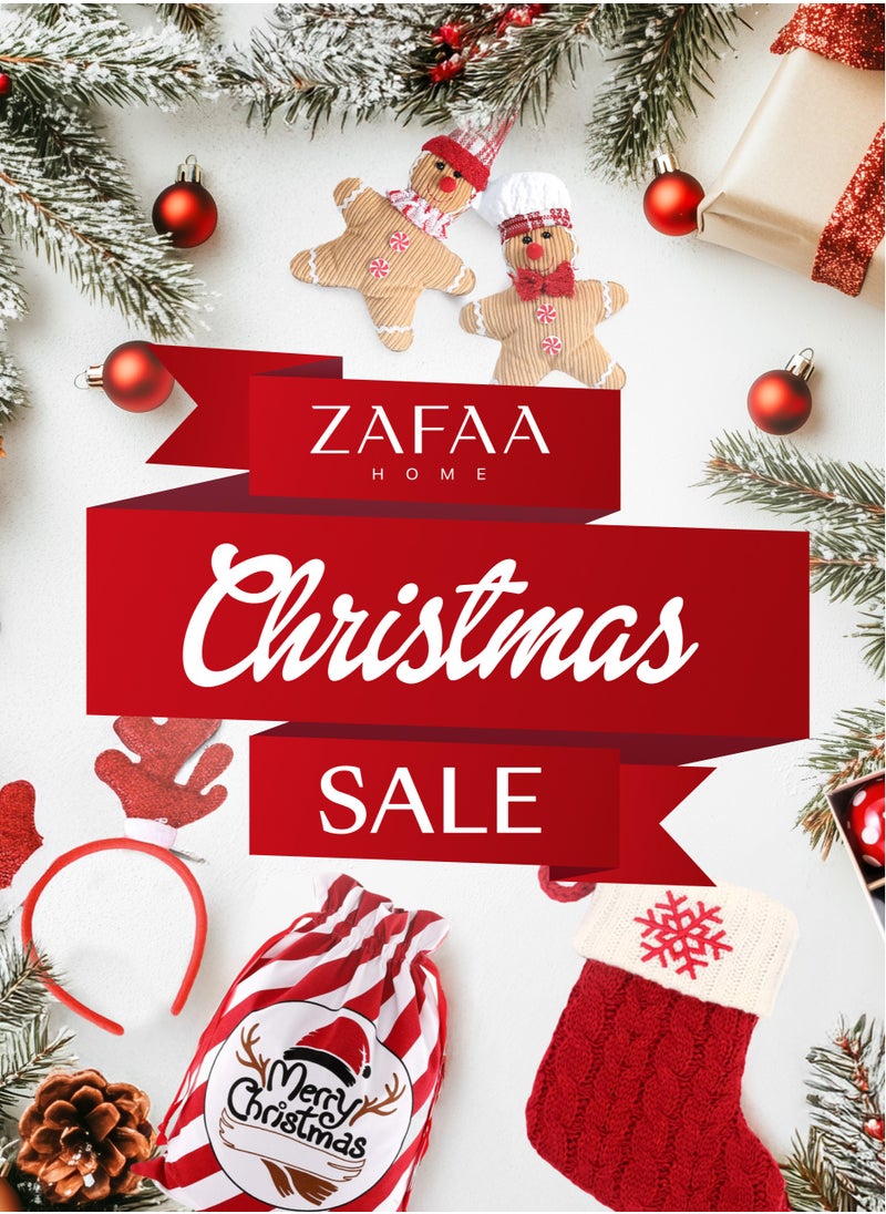 ZAFAA HOME - Santa Claus Face Mask with Beard - Festive Red Mask with Attached White Faux Beard and Mustache for Christmas Fun - Image 1