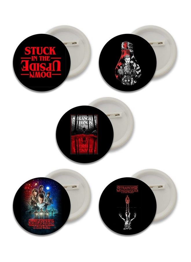 D2c D2C Pin Badges for Stranger Things Pack of 5, 58 mm (Variation1)  - Image 1