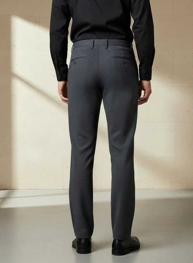 Splash FAV GREY Smart Slim Fit Trousers for Men | Best Price UAE