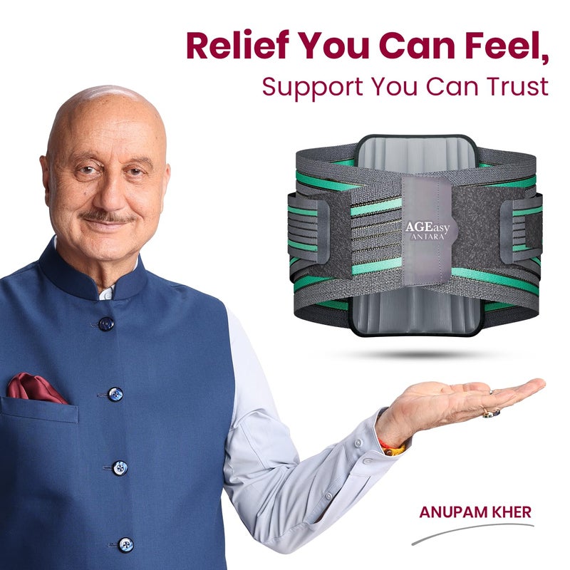 AGEasy (Max Group Comfort Contoured LS Waist Belt | Lumbar Support Belt for Back Pain Relief & Posture Correction | Back Support Belt with Gel Padding for Men & Women - Image 2