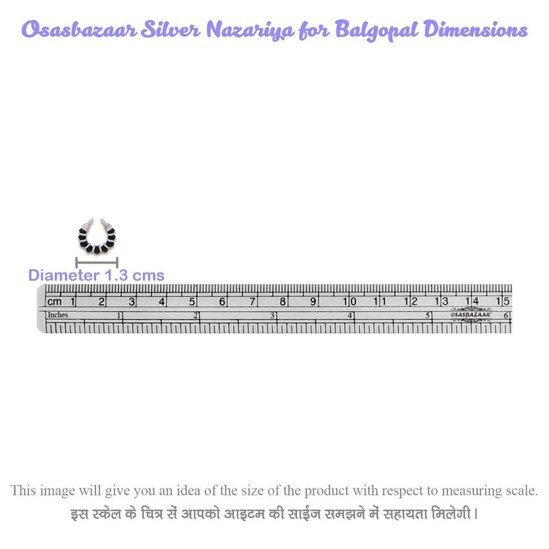 Osasbazaar Sterling Silver Nazariya Kadli Bracelet for Balgopal God Idols Goddess Idols Black 90925 Pure BIS Hallmarked Set of 4 - Image 4