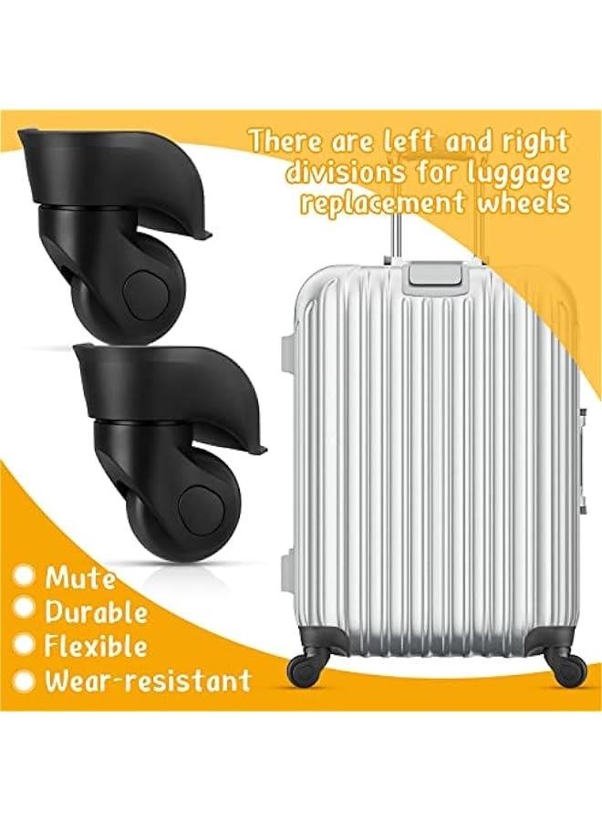 Generic 4 Pcs Luggage Wheels Replacement Travel Suitcase Caster Wheels Mute Bearing Swivel Wheel with Screw Replacement Left and Right Wheels for Luggage  - Image 5