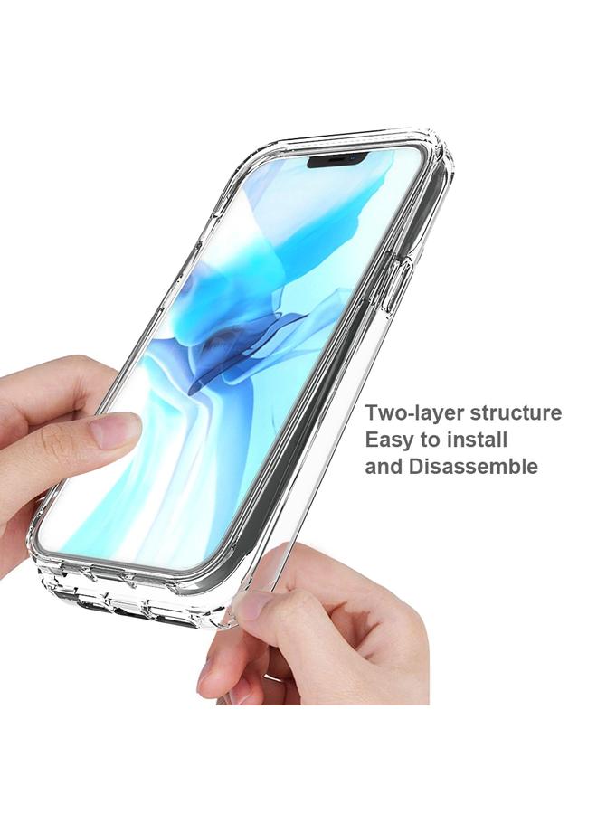 Zaboon Case For iPhone 12 Pro Max Shockproof High Transparency Two-color Gradual Change PC+TPU Candy Colors Protective Case - Image 3