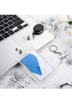 KASTWAVE Badge Holder, Clear ID Plastic Badge Strap with Snap and Eyelet Vinyl Badge Clips for Card Holder, Lanyards, and Key Rings  100  - Image 4