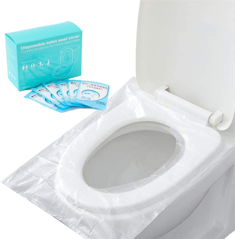 UNAOIWN Toilet Seat Covers Disposable 60 pack for Travel Toilet Seat Cover Friendly Packing for Kids Potty Training and Adult - Image 1