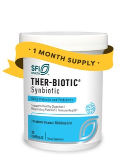 SFI Health Ther-Biotic Synbiotic 50 Billion CFU Daily Probiotics for Women & Men - Pre and Probiotic with Low-FODMAP Certified Prebiotic, 7 Probiotics for Sensitive Stomachs (30 Capsules) - pzsku/Z7843066D12D6CB3AA7CDZ/45/_/1736854197/b81401f4-de96-4495-b750-37eb1330f75d